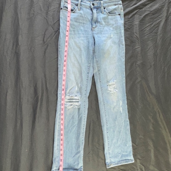 Universal Thread Women's 2 / 26 Jeans Straight Leg High Rise Knee Holes - Picture 3 of 8